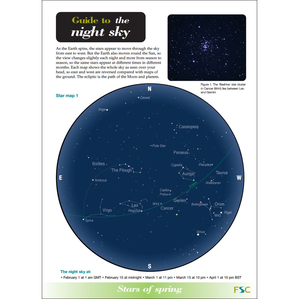 Guide To The Night Sky Chart - RSPB Shop