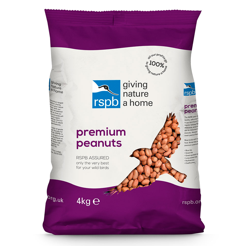 Premium Peanuts for Birds 4Kg Sack RSPB Shop