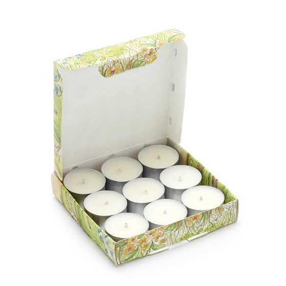 Apple blossom vegan tea lights by Heaven Scent product photo back L