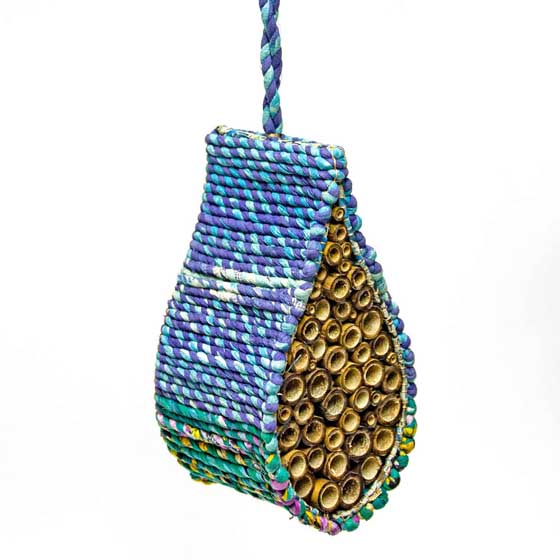 Artisan solitary bee nester product photo back L