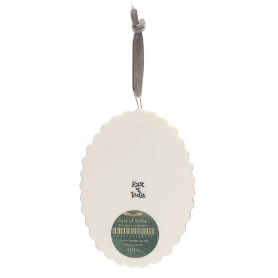 'Be brave' owl ceramic hanging decoration product photo back L