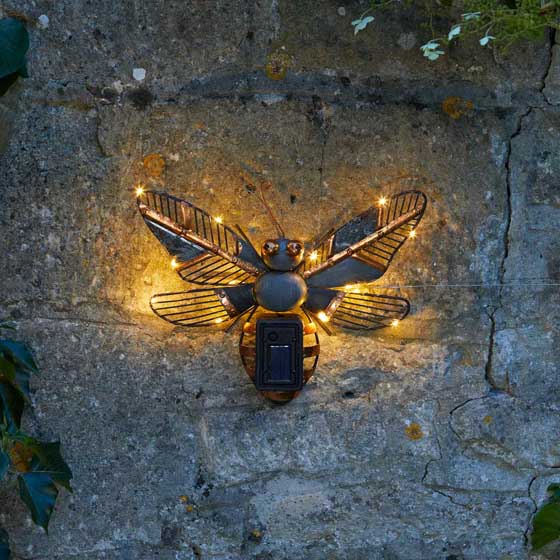 Solar bumblebee garden wall art product photo side L