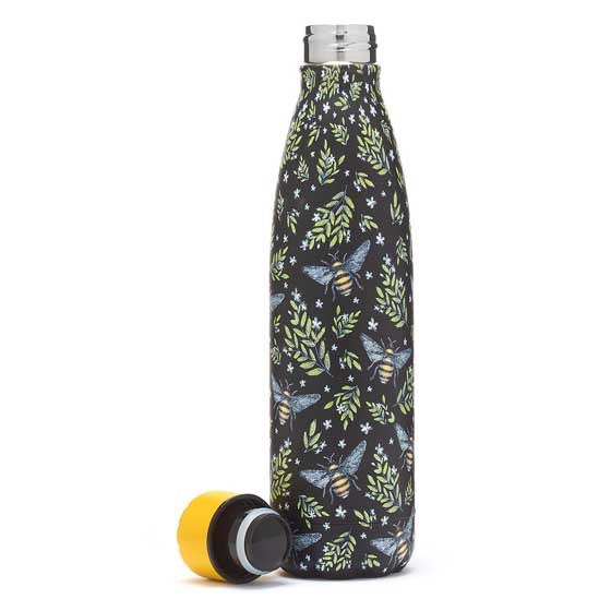 Bee insulated drinks bottle product photo back L