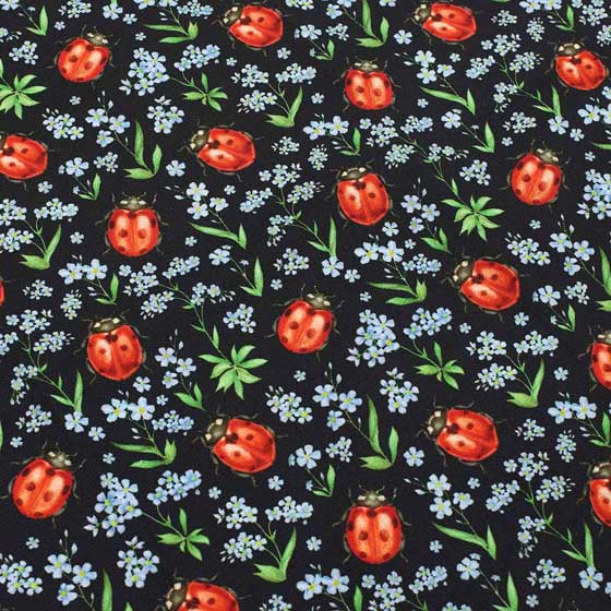 Bees & ladybirds organic cotton tea towels, set of 2 product photo ai5 L
