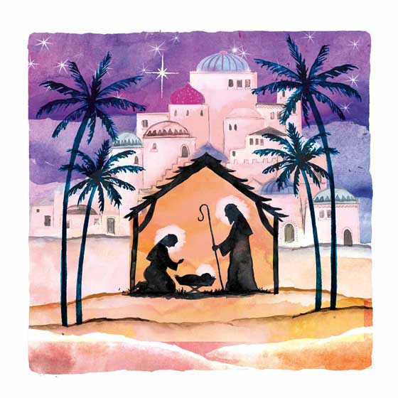 Bethlehem Christmas cards, pack of 10 product photo default L