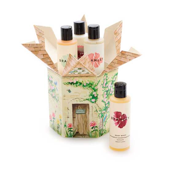 Bramley birdhouse vegan body care gift set product photo front L