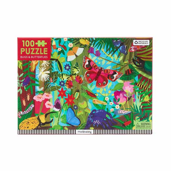 Bugs and butterflies jigsaw puzzle, 100-piece product photo side L