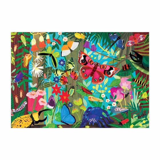 Bugs and butterflies jigsaw puzzle, 100-piece product photo back L