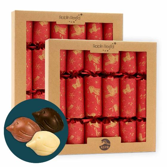 Christmas chorus recycled crackers with chocolate, 2x boxes of six product photo default L