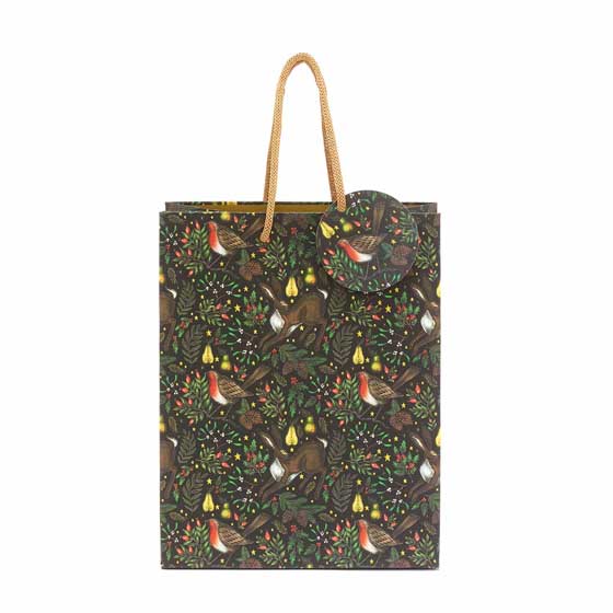 Christmas garden gift bag, medium product photo side L