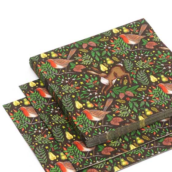 Christmas garden paper napkins product photo default L