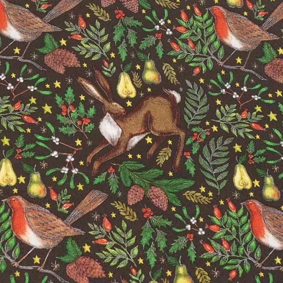 Christmas garden paper napkins product photo side L