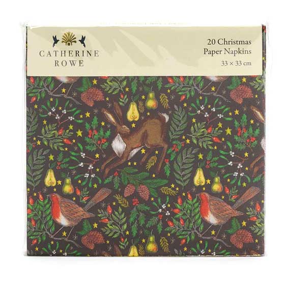 Christmas garden paper napkins product photo back L