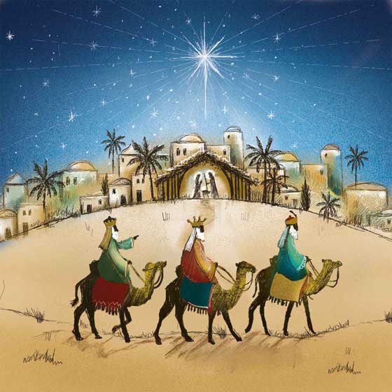 Christmas journey Three Kings Christmas cards, pack of 10 product photo default L