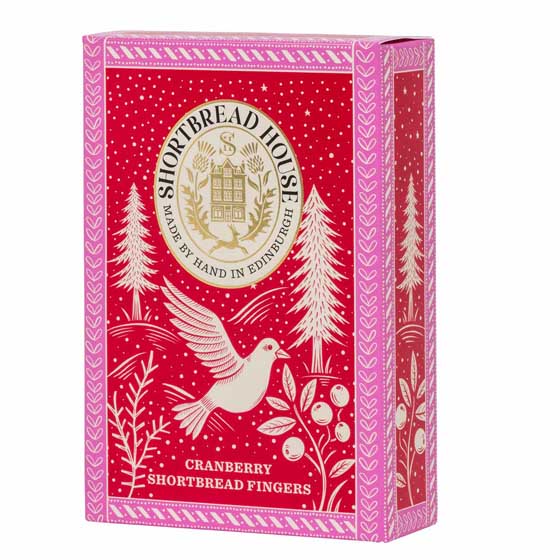 Cranberry shortbread fingers by Shortbread House product photo back L