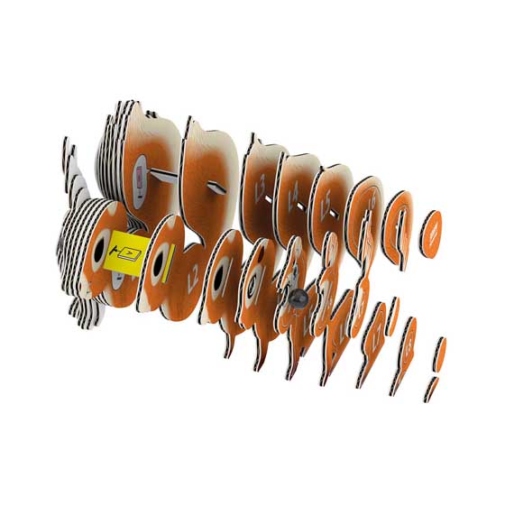 Red squirrel 3D model kit by Eugy product photo side L