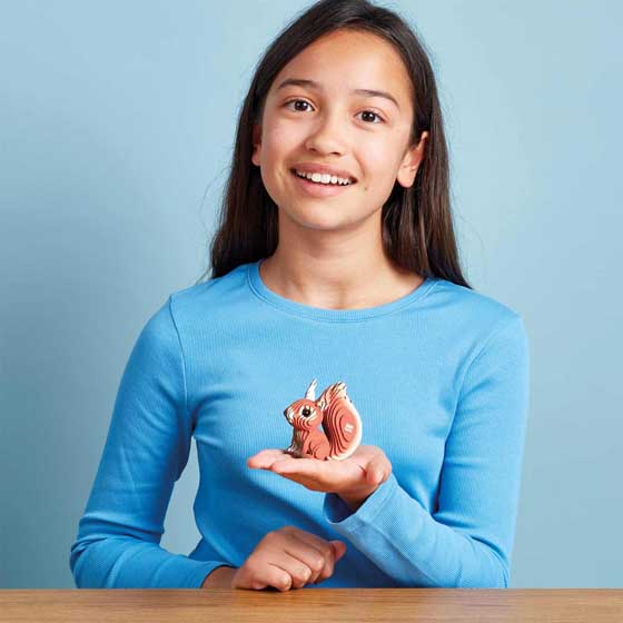 Red squirrel 3D model kit by Eugy product photo front L