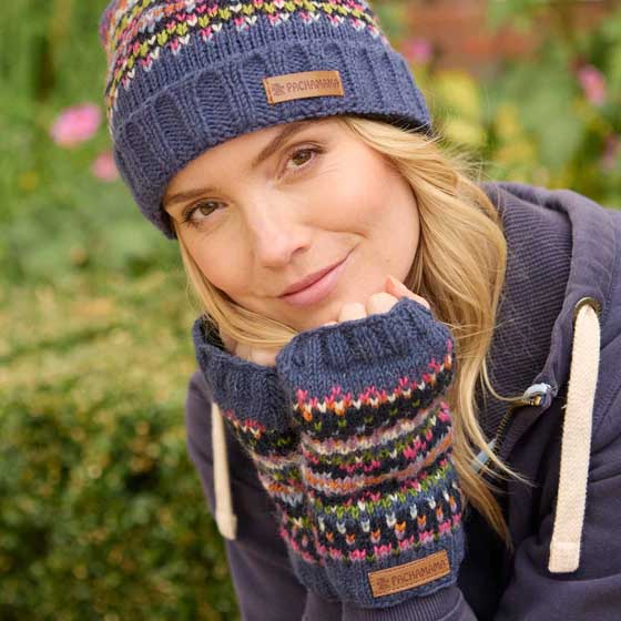 Fairisle wool handwarmers by Pachamama Knitwear product photo ai4 L