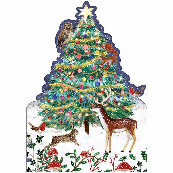 Festive fauna Christmas cards, pack of 10 product photo default L