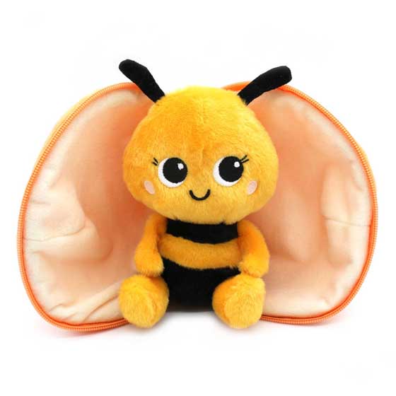Flipetz Bumblebee orange hideaway plush product photo default L