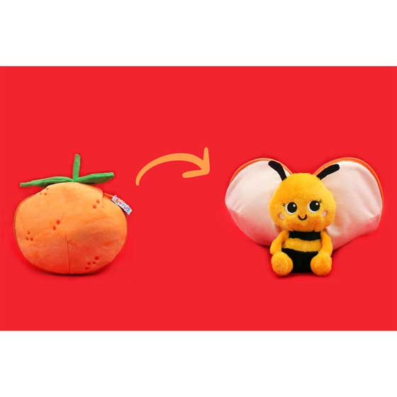Flipetz Bumblebee orange hideaway plush product photo ai6 L