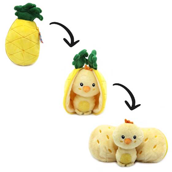 Flipetz Chick pineapple hideaway plush product photo ai4 L