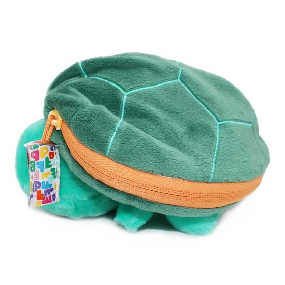 Flipetz Turtle peach hideaway plush product photo back L
