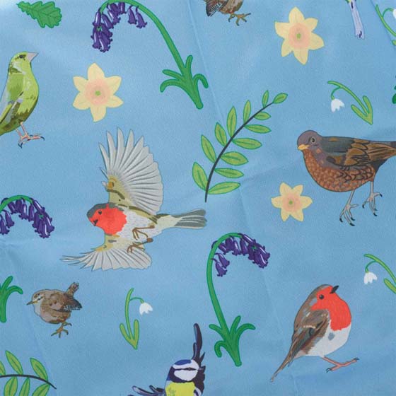 Garden birds foldable Eco Chic shopping bag product photo back L