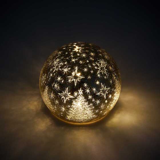 Gold glass globe light product photo back L