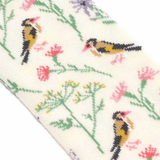 RSPB women's Goldfinch bamboo socks product photo back L