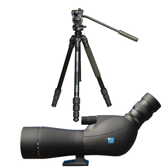 RSPB Harrier 65mm ED telescope with Benro Wild 1 aluminium birding tripod product photo default L