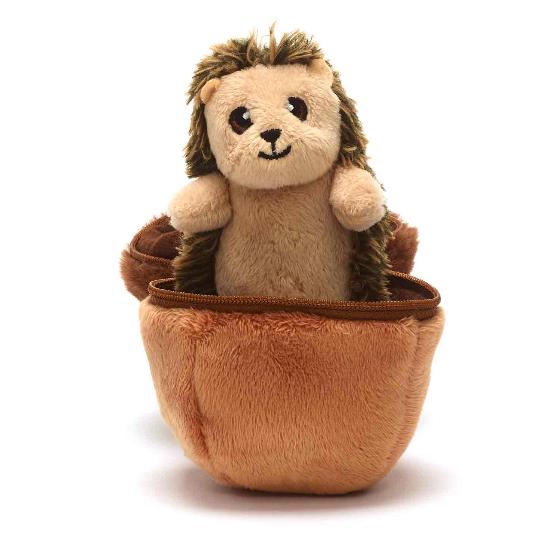 Zooprise Hedgehog in acorn plush product photo side L