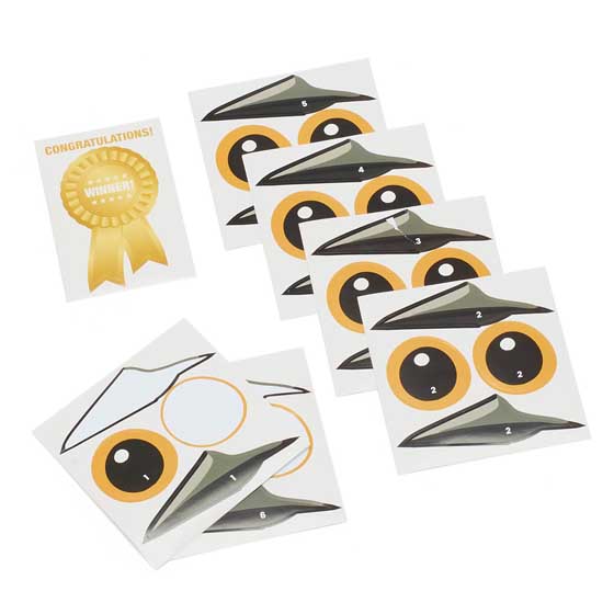 RSPB 'Pin the beak' game plastic-free Christmas crackers, box of six product photo back L
