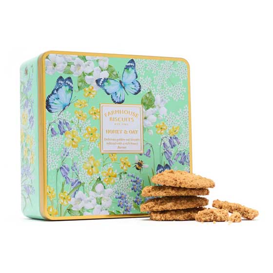 English garden honey and oat biscuit tin product photo default L