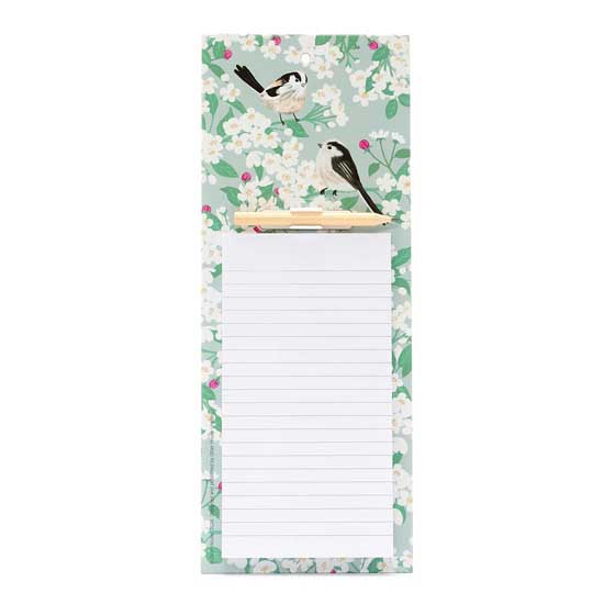 Long-tailed Tits & blossom magnetic memo pad product photo side L