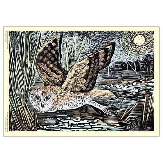 Marsh Owl jigsaw puzzle by Angela Harding, 1000-piece product photo side L