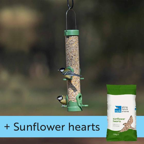 Classic easy-clean® medium seed feeder with 1.8kg sunflower hearts product photo default L