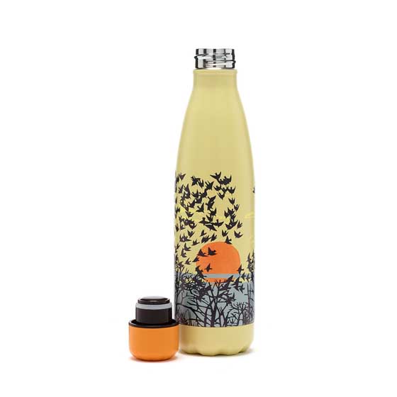 Starling murmuration insulated water bottle product photo front L