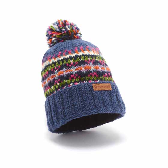 Fairisle wool bobble hat by Pachamama Knitwear product photo ai5 L