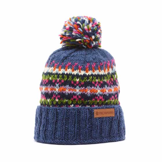 Fairisle wool bobble hat by Pachamama Knitwear product photo ai4 L