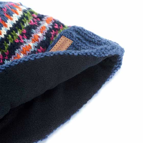 Fairisle wool bobble hat by Pachamama Knitwear product photo ai6 L