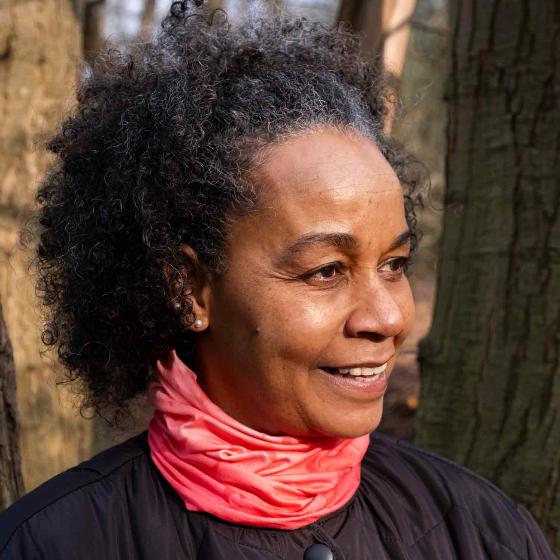 Buff eco stretch neckwarmer, pink birds product photo back L