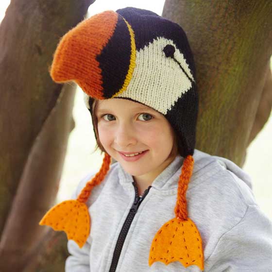 Puffin kids novelty hat by Pachamama Knitwear product photo default L