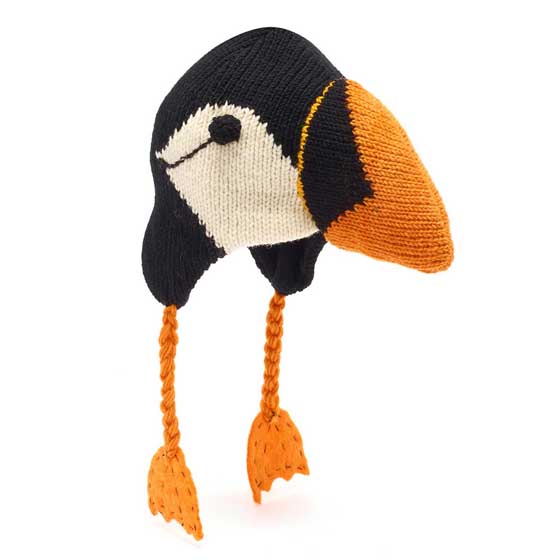 Puffin kids novelty hat by Pachamama Knitwear product photo ai5 L