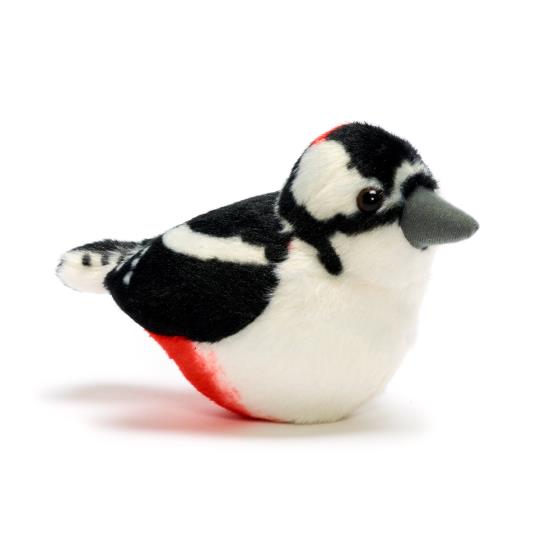 RSPB singing Great Spotted Woodpecker soft toy product photo default L
