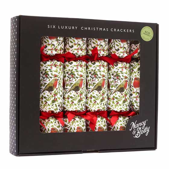 Robins luxury Christmas crackers by Nancy & Betty product photo ai4 L