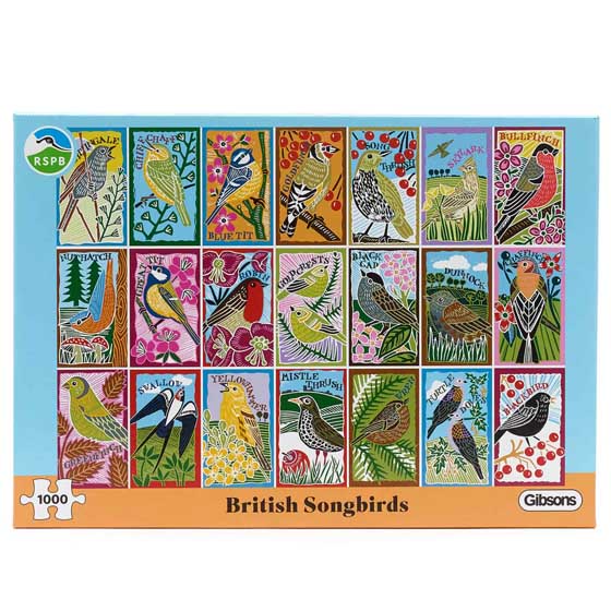 RSPB British songbirds jigsaw puzzle, 1000-piece product photo front L