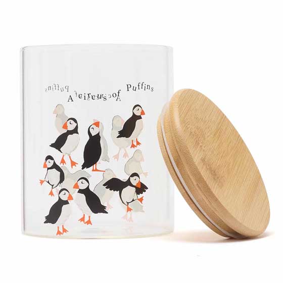 RSPB Circus of Puffins 750ml glass food storage jar product photo ai5 L