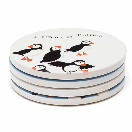 RSPB Circus of Puffins coasters product photo back L