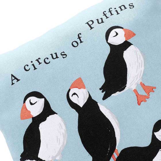 RSPB Circus of Puffins cushion product photo back L